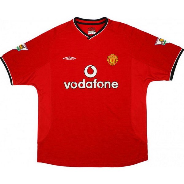 Maillot Manchester United Domicile Retro 2000 2002 Rouge